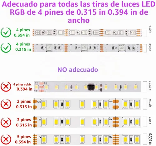 Vista 7 de RGBZONE Smart Bluetooth RGB LED Controlador para 4-PIN 5050/3528 Tira de luces