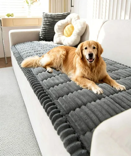 Vista 13 de OTOB Funda de sofá para perros, lavable, antideslizante, divertida funda para sofá para mascotas, protector de muebles suave y acogedor, apto