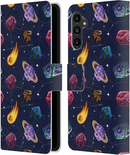 Vista 33 de Head Case Designs Officially Licensed Carla Morrow Colorful Space Dice Patterns Leather Wallet Case Compatible with Samsung Galaxy A07 4G