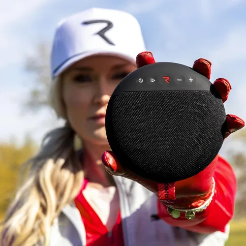 Vista 4 de Rad Sound - Altavoz GPS de golf, más de 42,000 campos, distancia de voz, soporte magnético, altavoz Bluetooth para carrito de golf, IPX7