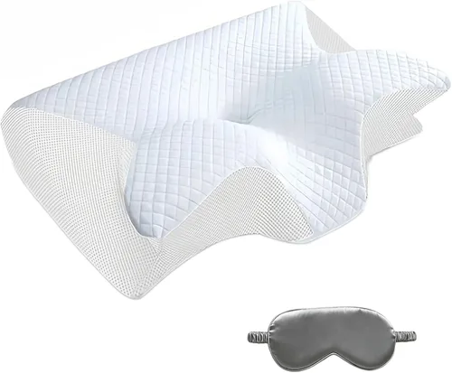 Vista 10 de Almohada cervical ergonómica - Almohada cervical de espuma viscoelástica Negro
