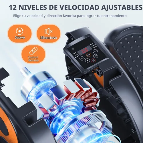 Vista 3 de Under Desk Elliptical Machine for Senior Mini Elliptical Leg Exerciser with Remote Quiet Portable Electric Seated Foot Pedal Exerciser for Home