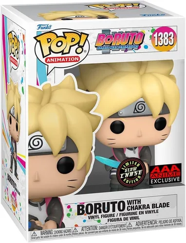 Vista 4 de Funko Pop! Animación: Boruto - Naruto Next Generations Boruto con hoja de chakra que brilla en la oscuridad Chase AAA Anime Exclusivo incluido