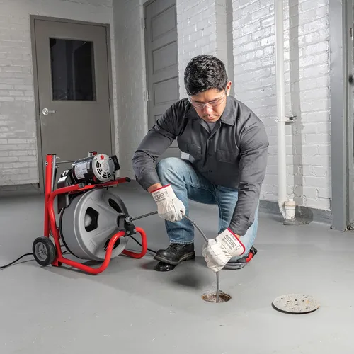 Vista 9 de Ridgid 52363 Modelo K-400 Kit de Máquina de Tambor de Limpieza de Drenaje de 120 Voltios con Cable C-32IW de 3/8" x 75