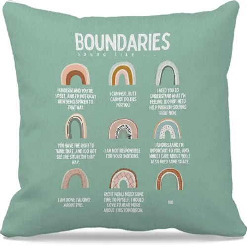 Vista 9 de Feelings - Fundas de almohada de rueda – Fundas de almohada con emociones de sentimientos, terapia de salud mental, decoración de oficina, regalos
