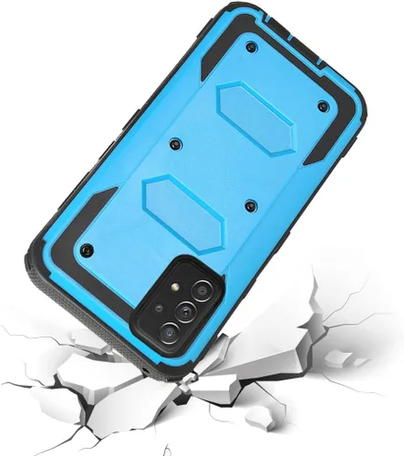 Vista 5 de Asuwish Funda de teléfono para Samsung Galaxy A52/A52S 5G, híbrida, resistente, a prueba de golpes, dura, a prueba de caídas, protección de cuerpo