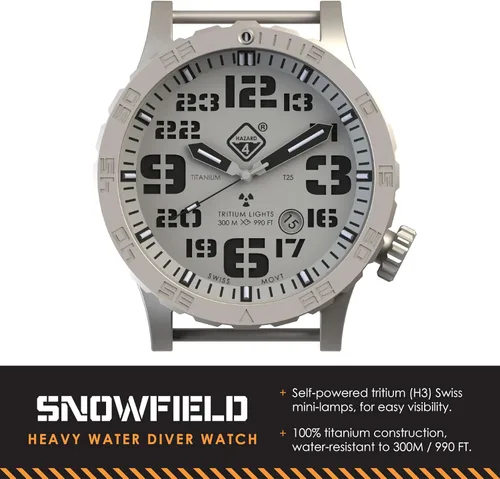 Vista 45 de HAZARD 4 Heavy Water Diver™ : Titanium Tritium Dive-Watch