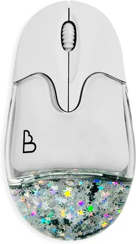 Vista 5 de Liquid Glitter - Mouse inalámbrico Bluetooth - Ratones silenciosos recargables tipo C - Ratón inalámbrico óptico USB portátil, compatible