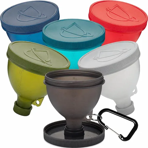 Vista 7 de Hydra Cup [6 Pack] Set de Embudos ProStand con Soporte para Llenar Botellas de Agua, Botellas Agitadoras con Polvo de Proteína, Set