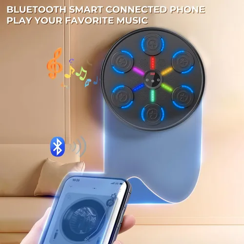 Vista 2 de 2025 New Music Boxing Machine with Boxing Gloves, Wall-Mounted, Upgraded Large Smart Bluetooth Music Boxing Target Workout Equipment for Home