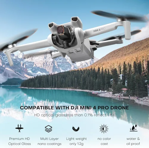 Vista 3 de REYGEAK ND & CPL - Juego de filtros para DJI Mini 4 Pro, 6 unidades CPL ND8 ND16 ND32 ND64 ND128 Polarizador y filtros de densidad neutra Accesorios