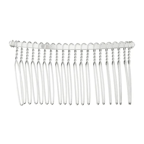 Vista 5 de VOCOSTE 2 accesorios antideslizantes para el cabello, metal, tono plateado, 3 pulgadas