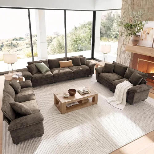 Vista 20 de SUNSHINE VALLEY - Juego de sofá de 2 piezas para sala de estar, sofá biplaza y sillón