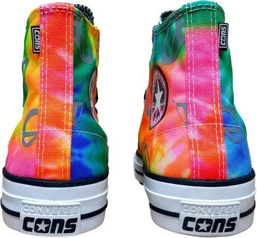 Vista 5 de Converse Chuck Taylor All Star - Sarga lavada vintage unisex para adultos doble cremallera buey University RedPink 11 Women9 Men