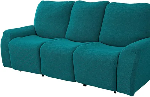 Vista 9 de vctops Fundas elásticas para sofá reclinable de 8 piezas, fundas de jacquard grande para sofá reclinable de 3 asientos, protector suave Blanco