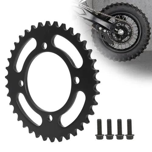 Vista 14 de RUTU Piñón de Cadena 420 Piñón Trasero 35 Dientes 76mm para Motocicletas Chinas de 50 70 90 110 125 140cc 150 160 170 Cc Apollo RFZ CRF50 XR50 SDG
