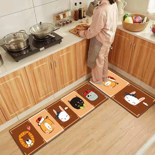 Vista 12 de Tapete de cocina acolchado, cómodo, antifatiga, antideslizante, para cocina, impermeable, para cocina, fregadero, oficina, 15.7 x 23.6 in + 15.7 x
