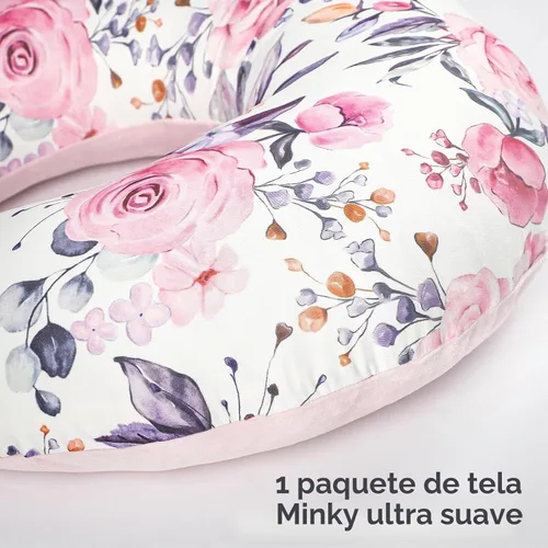Vista 2 de Funda de almohada de lactancia, 1 unidad, funda de almohada de lactancia extraíble Minky para almohadas de lactancia materna, funda reversible