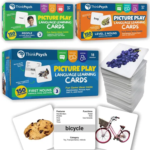 Vista 8 de ThinkPsych Tarjetas flash de sustantivos de nivel 2 150 tarjetas con imágenes para terapia del habla y materiales de aprendizaje de autismo