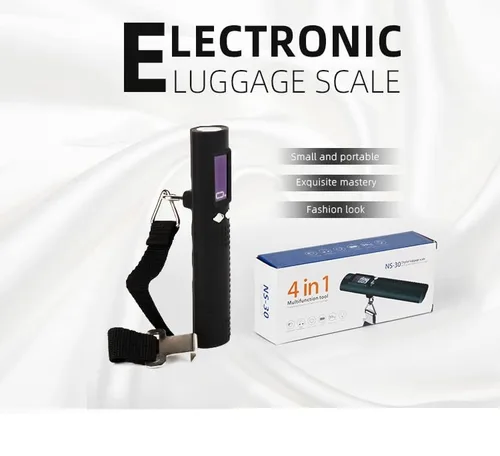Vista 4 de Electrons Báscula digital recargable para equipaje, cargador portátil de 2600 mAh y linterna LED