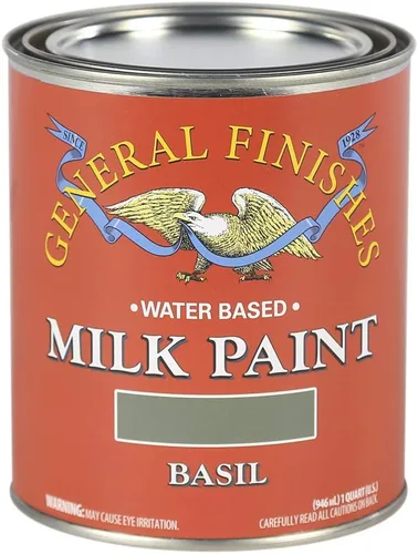 Vista 29 de General Finishes Pintura de leche a base de agua, 1 pinta, blanco antiguo