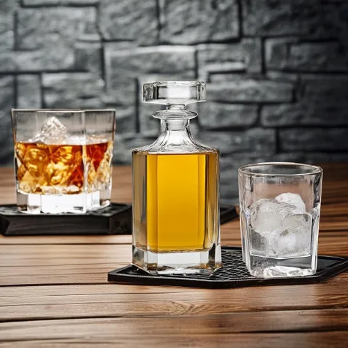 Vista 4 de Decantador de whisky para licor escocés Bourbon Vodka o Vino - 25.4 fl oz