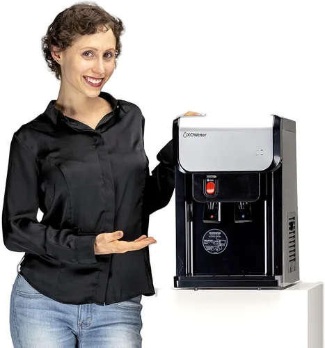 Vista 2 de Mini dispensador de agua sin botella para encimera, 17.5 pulgadas de alto, caliente y frío, con filtro y kit de instalación
