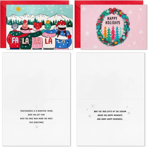 Vista 5 de Hallmark - Tarjetas navideñas en caja de colores (24 tarjetas y sobres) Esperanza, Unidad, Bondad