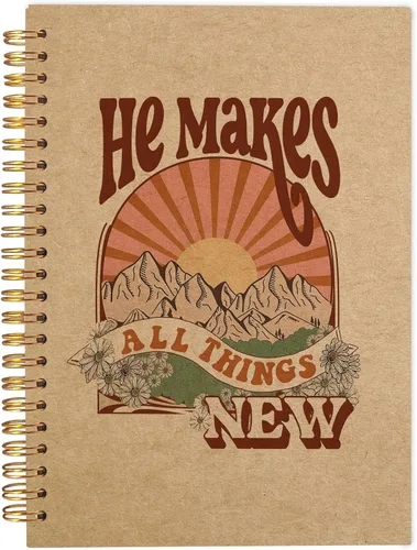 Vista 32 de Faith Can Move Mountains - Cuaderno cristiano - Regalos cristianos inspiradores para mujeres, cuadernos de diario bíblico para tomar notas, cuaderno