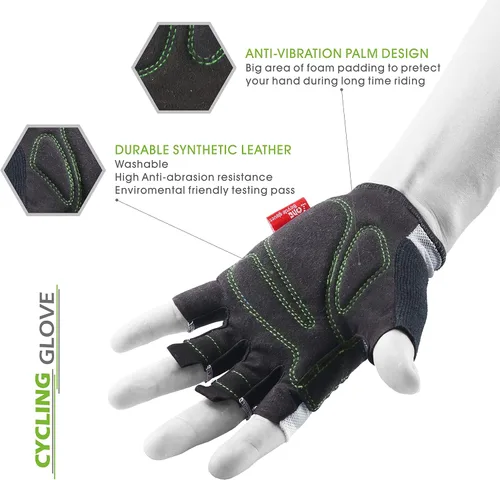 Vista 3 de Cycling Gloves Bike Gloves.Mesh Light Weight Glove High Elastic Half Finger Road Bicycle Gloves 3MM Foam Pad for Men Women for Daily use