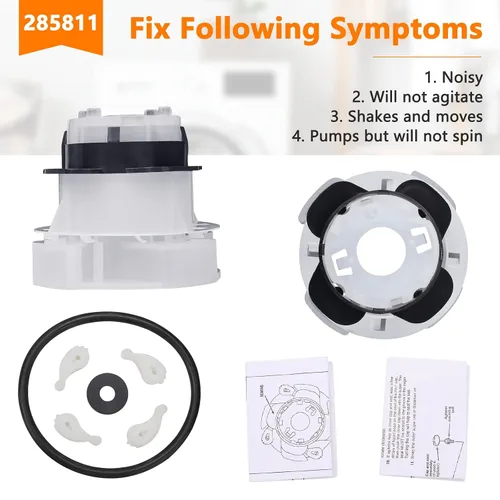 Vista 3 de 285811 Kit de reparación de agitador de leva mediano, compatible con lavadoras Whirlpool, reemplaza AP3138838, 2744, 285746, 285811VP