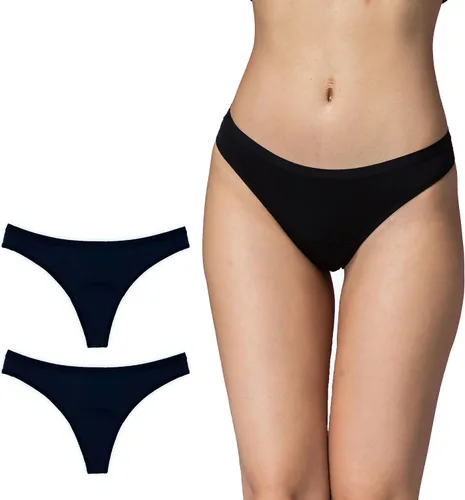 Vista 14 de Shero Thong Period Maternity, Postpartum Panties, Leakproof, Odor & Moisture Control Underwear for Women & Teens 2 paquetes Rojo