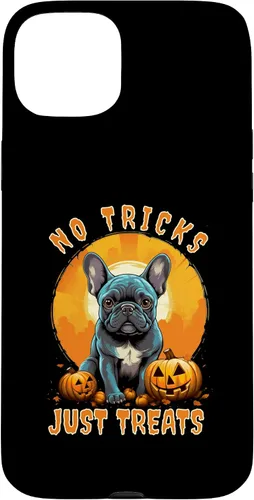 Vista 9 de iPhone 16 No Tricks Just Treats French Bulldog Halloween Frenchie Case