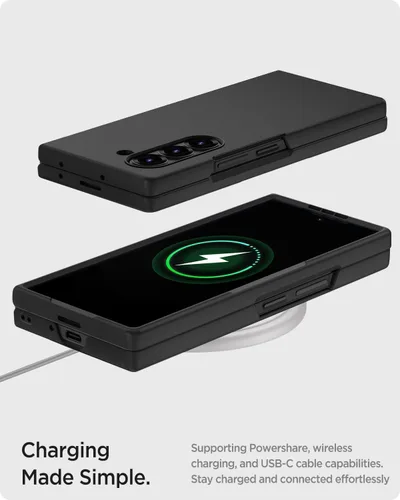 Vista 6 de Miimall Funda para Samsung Galaxy Z Fold 7 con protector de pantalla, funda delgada de grado militar para Galaxy Z Fold 7 antihuellas, a prueba