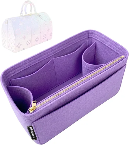 Vista 22 de Divitize Organizador de bolso premium compatible con LV Keepall 25/35/45/50/55/60, hecho a mano, ajuste perfecto, cómodo y resistente, fieltro