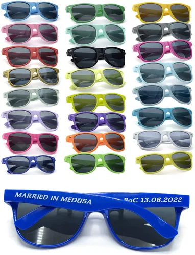 Vista 7 de Gafas de sol de fiesta personalizadas, regalos de boda a granel, regalos para invitados, cumpleaños, licenciatura, graduación, novia, novia, Mezclado