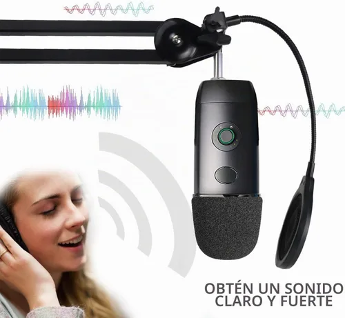 Vista 3 de Yeti X Mic Pop Filtro con parabrisas de espuma, 4 pulgadas, 3 capas, protector de máscara de viento y cubierta de viento de espuma para micrófono