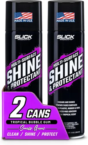 Vista 13 de Slick Products - Capa protectora Shine & Protectant para plásticos, vinilo, goma, fibra de vidrio y más Brilla, limpia, protege y renueva