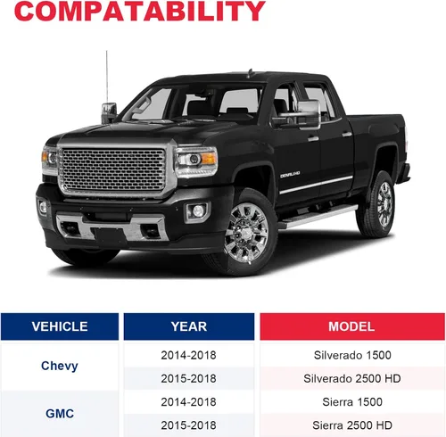Vista 2 de VASTAUTO Arnés de cableado de espejos de remolque para Chevy Silverado 1500 2500HD GMC Sierra 2014-2018 luces de carga para camiones luces