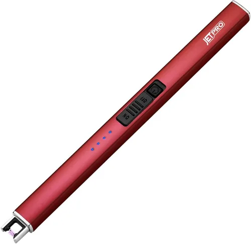 Vista 8 de Encendedor eléctrico de arco resistente al viento, sin llama, recargable por USB, con bloqueo de seguridad para velas, barbacoa, camping (negro)