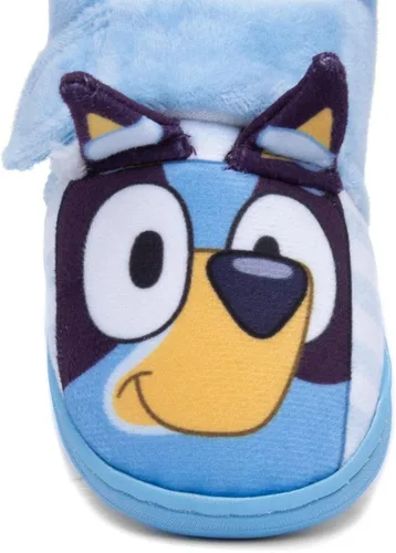 Vista 6 de Bluey Pantuflas para niños pequeños con correa de orejas 3D, zapatos de casa
