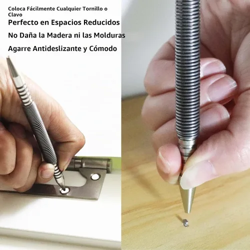 Vista 4 de WHLLING - Juego de 2 piezas de doble cabezal para uñas, juego de uñas de resorte de 3/32 pulgadas y 1/8 pulgadas Juego de clavos sin martillo