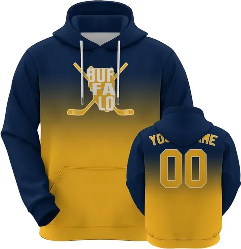 Vista 18 de Custom Hockey City Map Gradient Hoodies-Personalized Name Number Hooded Sweatshirts Hockey Fans Gifts for Men,Women,Youth