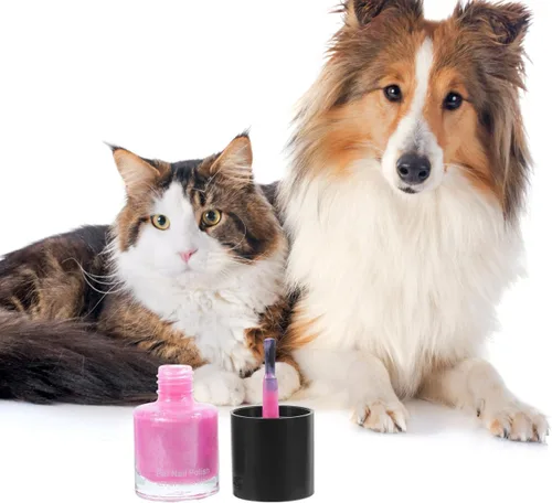 Vista 5 de Juego de 6 esmaltes de uñas para perros, secado rápido, juego de 6 esmaltes de uñas saludables a base de agua, kit de tinte para mascotas para todas