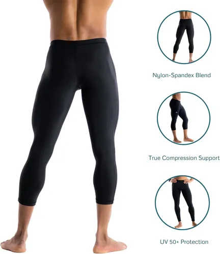 Vista 4 de CompressionZ - Pantalones de compresión para hombre, leggings de correr para hombre, leggings deportivos.