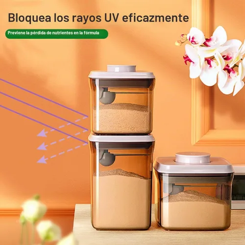 Vista 6 de Ankou Contenedor hermético para fórmula - 1000 ml/400 g Dispensador de fórmula con tapas, contenedores de almacenamiento de alimentos sin BPA 33.8