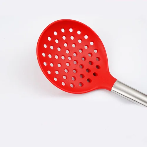 Vista 7 de Juego de 14 utensilios de cocina de silicona resistentes al calor, de acero inoxidable, cuchara, pala (negro)