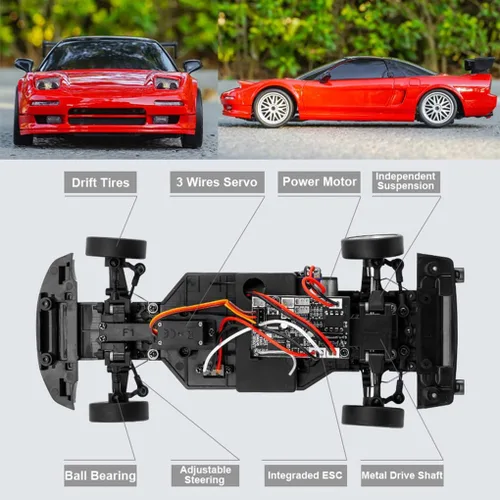 Vista 8 de WPLDEWAN LDRC Drift Car RWD 1/18 Escala RC Drift Car con giroscopio