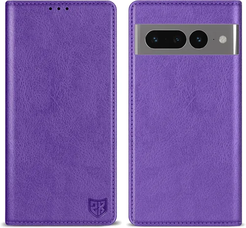 Vista 10 de ZZXX - Funda tipo cartera para Google Pixel 7, magnética fuerte de 6.3 Negro