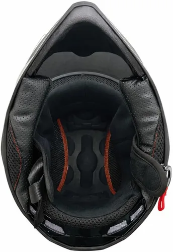 Vista 6 de MMG Casco deportivo dual para motocicleta todoterreno dirt bike ATV - Visera abatible - Modelo 23 (negro brillante, mediano)